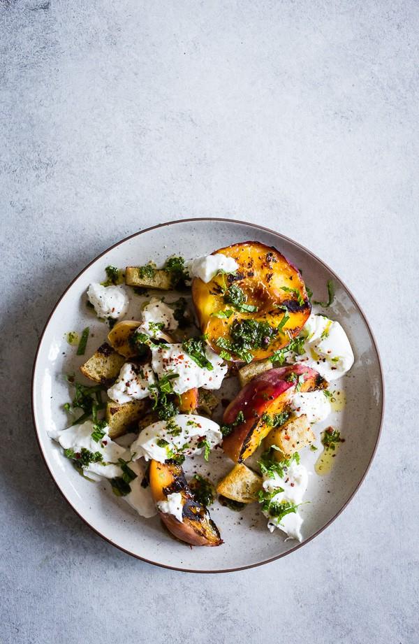 Summer Croutons with Burrata