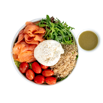 SMOKED SALMON & BURRATA SALAD BOWL