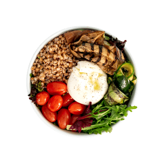 GRILLED VEGGIES & BURRATA SALAD BOWL