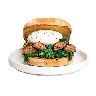 SAUSAGE, BROCCOLINI & BURRATA PANINO