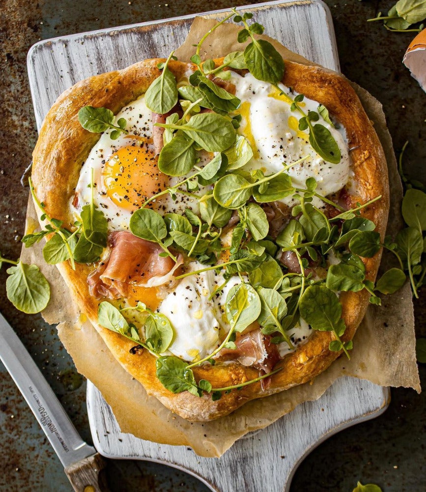 Burrata Breakfast Pizza