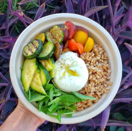 Burrata & Grilled Veggies Bowl -  A Complete Delicious & Healthy Meal