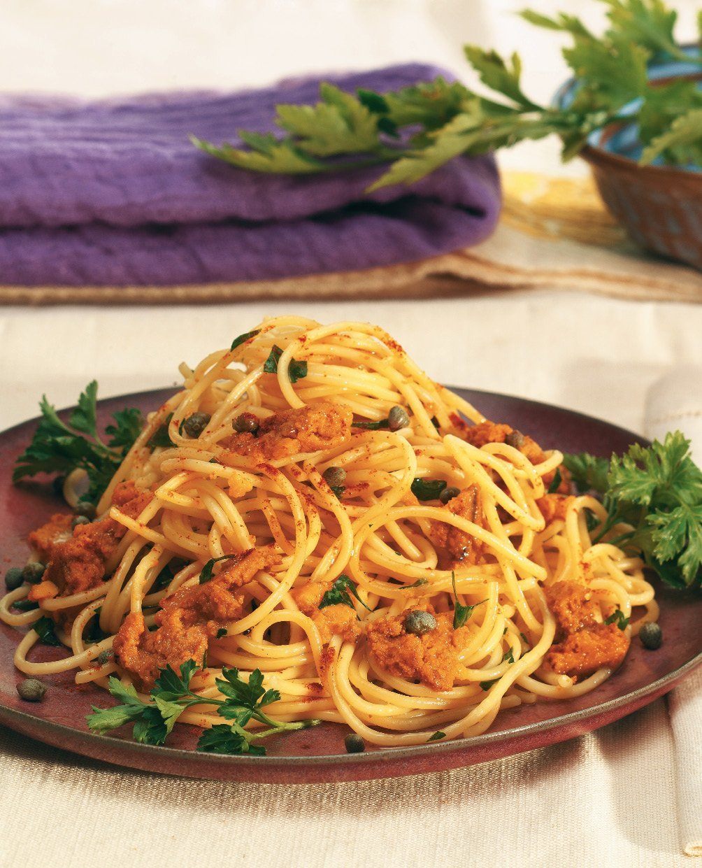 Spaghetti with sea urchins