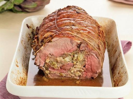 Stuffed leg of mutton