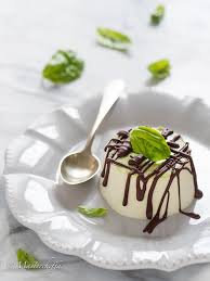 Panna cotta with basil