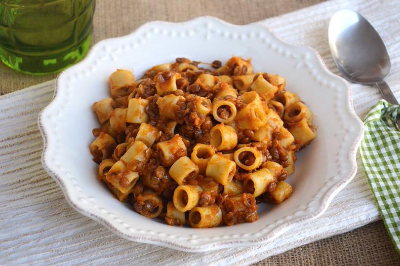 Pasta with lentils