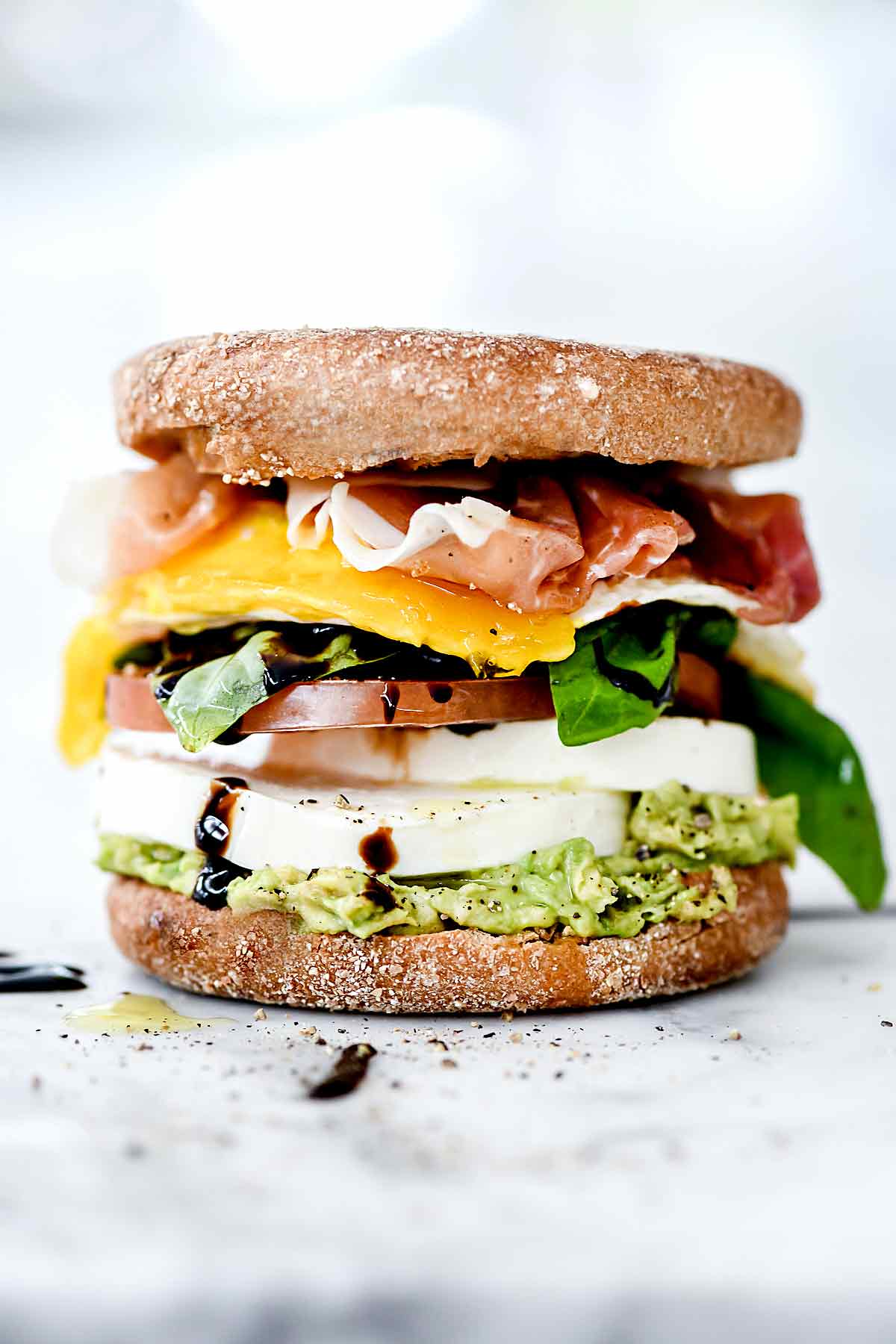 Caprese Corn Muffin Sandwiches
